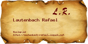 Lautenbach Rafael névjegykártya